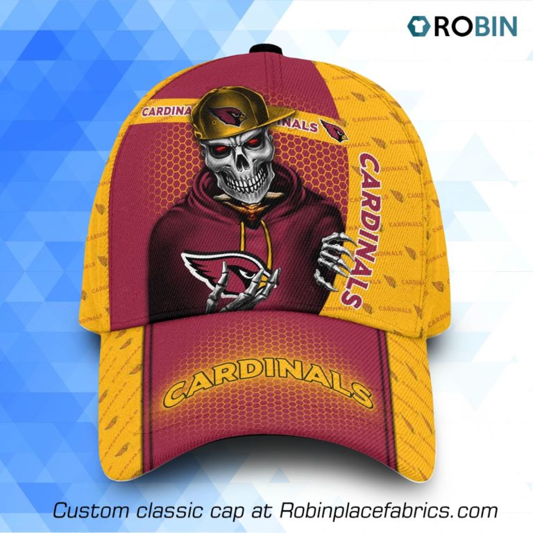 NFL Arizona Cardinals Skull 3D Printed Classic Caps