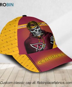 NFL Arizona Cardinals Skull 3D Printed Classic Caps