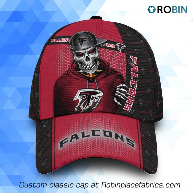 NFL Atlanta Falcons Skull Full Print Cap, Hat