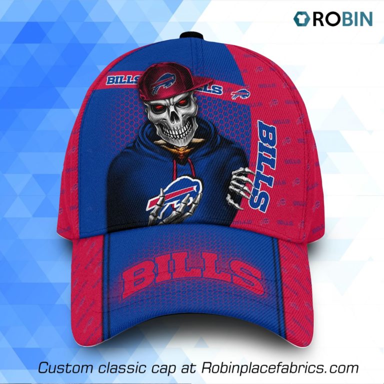 NFL Buffalo Bills Skull 3D Printed Classic Caps