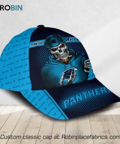 NFL Carolina Panthers Skull All Over Print Caps NFL Carolina Panthers Skull All Over Print Caps