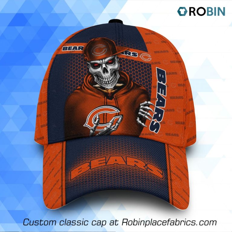 NFL Chicago Bears Skull All Over Print Caps