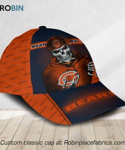 NFL Chicago Bears Skull All Over Print Caps