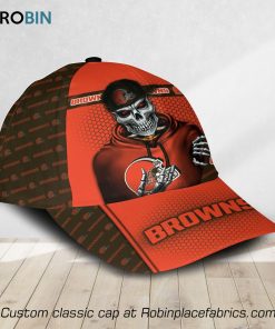NFL Cleveland Browns Skull 3D Printed Classic Caps NFL Cleveland Browns Skull 3D Printed Classic Caps
