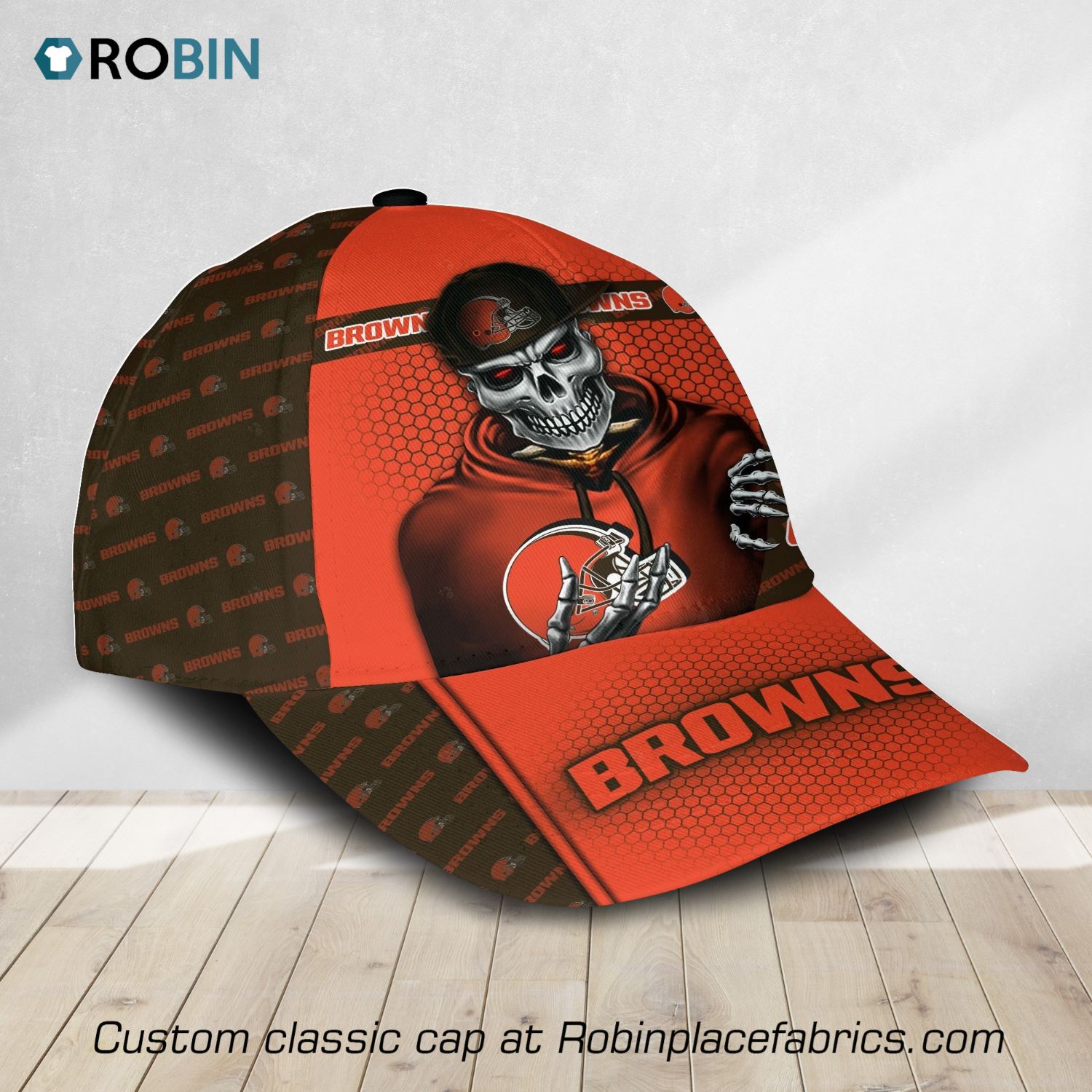NFL Cleveland Browns Skull 3D Printed 