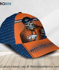 NFL Denver Broncos Skull 3D Printed Classic Caps
