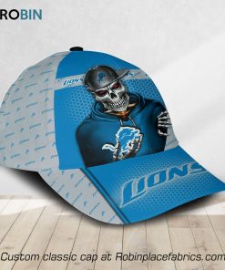 NFL Detroit Lions Skull 3D Printed Classic Caps