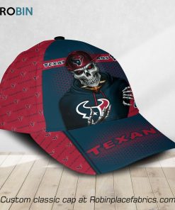 NFL Houston Texans Skull All Over Print Caps