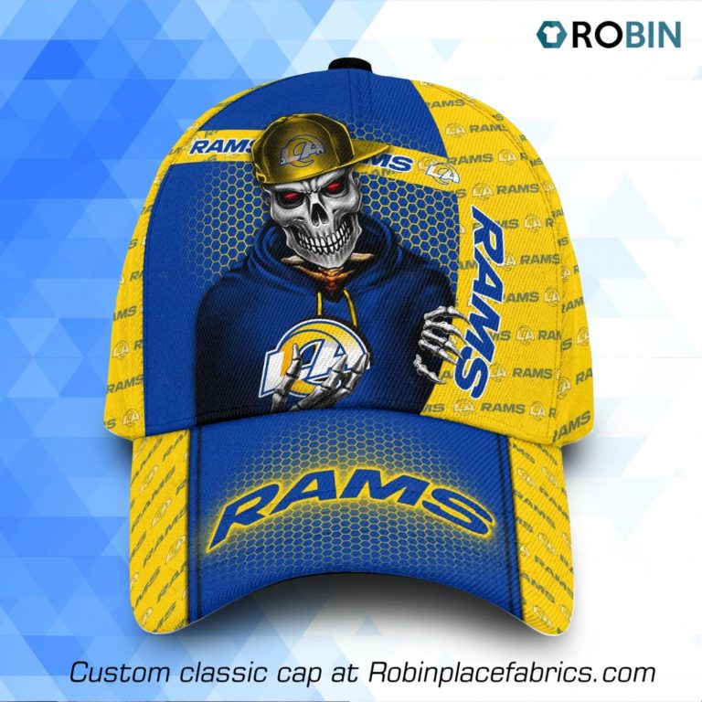 NFL Los Angeles Rams Skull 3D Printed Classic Caps