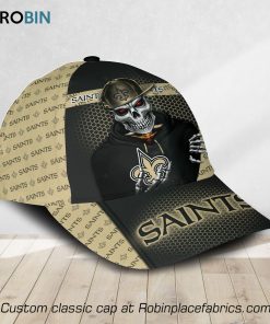 NFL New Orleans Saints Skull 3D Printed Classic Caps