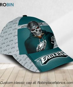 NFL Philadelphia Eagles Skull 3D Printed Classic Caps