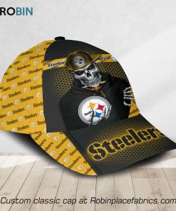 NFL Pittsburgh Steelers Skull 3D Printed Classic Caps
