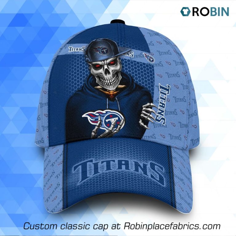 NFL Tennessee Titans Skull Full Print Cap, Hat