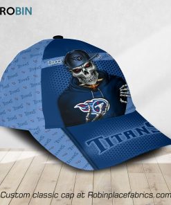 NFL Tennessee Titans Skull Full Print Cap, Hat