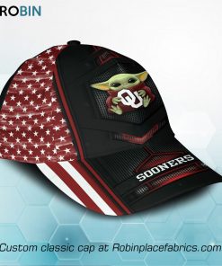 Baby Yoda Hug Oklahoma Sooners Full Printed Cap, Hat