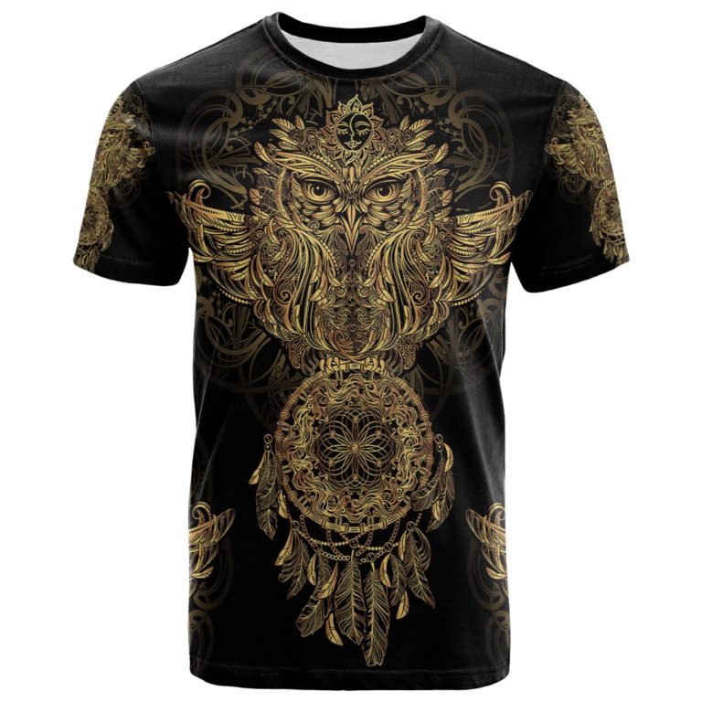 Owl With Dreamcatcher Mandala 3D All Over Print T-Shirt