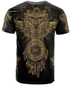 Owl With Dreamcatcher Mandala 3D All Over Print T-Shirt