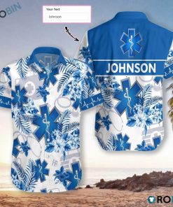 Paramedic Name Hawaiian Shirt, Button-up T-shirt