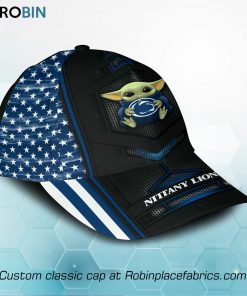 Baby Yoda Hug Penn State Nittany Lions Full Printed Cap, Hat