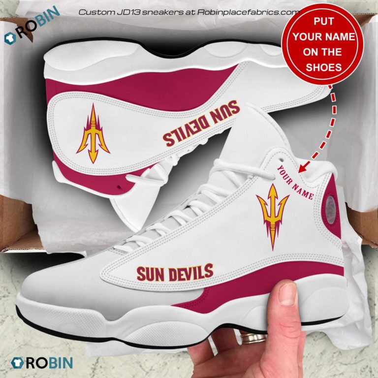 Personalized Arizona State Sun Devils Air JD13 Sneakers, Custom Sneakers