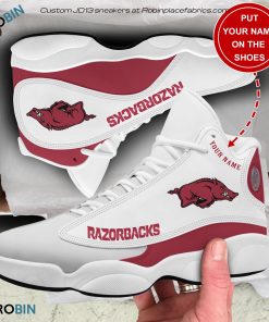 Personalized Arkansas Razorbacks Air JD13 Shoes, Custom Jordan 13 Sneakers