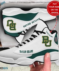 Personalized Baylor Bears Air JD13 Shoes, Custom Jordan 13 Sneakers