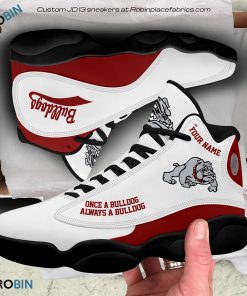 Personalized Bulldog Air JD13 Sneakers, Custom Sneakers