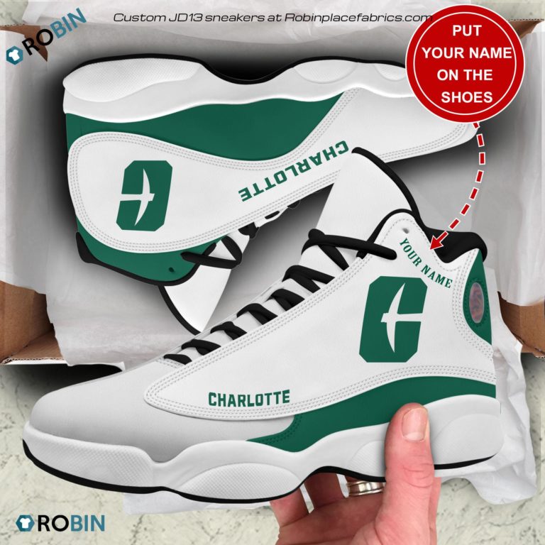 Personalized Charlotte 49ers Air JD13 Shoes