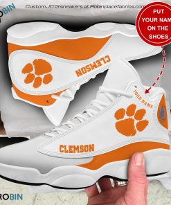 Personalized Clemson Tigers Air JD13 Shoes, Custom Sneakers