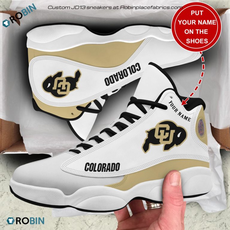 Personalized Colorado Buffaloes Air JD13 Shoes, Custom Jordan 13 Sneakers