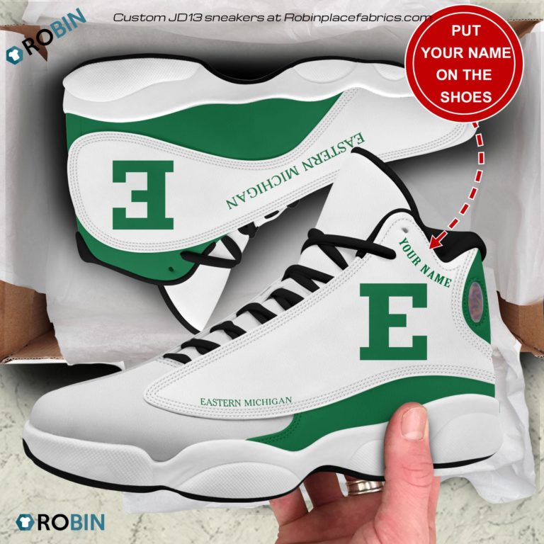 Personalized Eastern Michigan Eagles Air JD13 Shoes