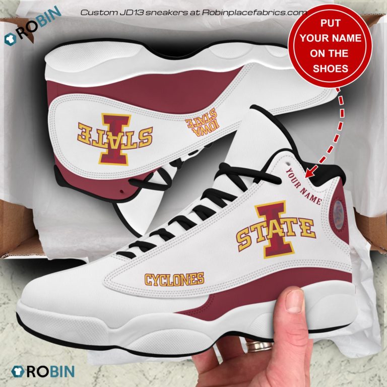 Personalized Iowa State Cyclones Football Air JD13 Shoes, Custom Sneakers