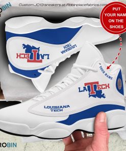 Personalized Louisiana Tech Bulldogs Football Air JD13 Sneakers Personalized Louisiana Tech Bulldogs Football Air JD13 Sneakers