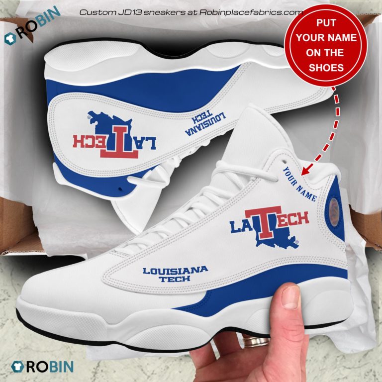 Personalized Louisiana Tech Bulldogs Football Air JD13 Sneakers