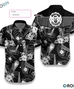 Personalized Name Barber Black Version Hawaiian Shirt Personalized Name Barber Black Version Hawaiian Shirt