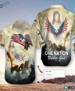 Personalized Name Christian One Nation Under God Hawaiian Shirt Personalized Name Christian One Nation Under God Hawaiian Shirt