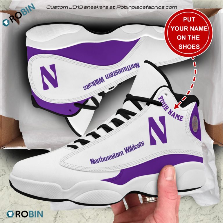 Personalized Northwestern Wildcats Air JD13 Shoes