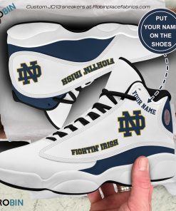 Personalized Notre Dame Fighting Irish Air JD13 Sneakers, Custom Sneakers Personalized Notre Dame Fighting Irish Air JD13 Sneakers, Custom Sneakers