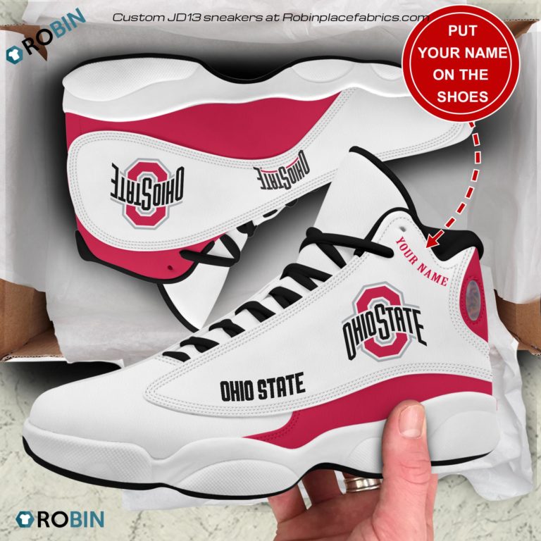 Personalized Ohio State Buckeyes Air JD13 Sneakers