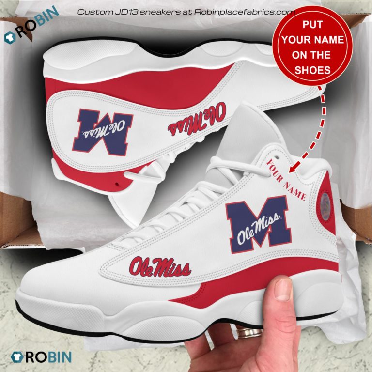 Personalized Ole Miss Rebels Air JD13 Sneakers