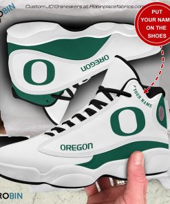Personalized Oregon Ducks Air JD13 Sneakers, Custom Sneakers