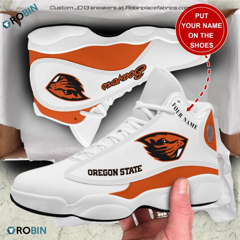 Personalized Oregon State Beavers Air JD13 Shoes