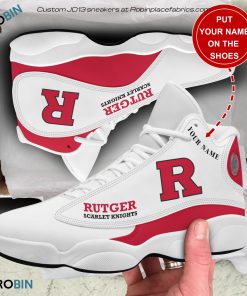Personalized Rutgers Scarlet Knights Air JD13 Shoes, Custom Sneakers