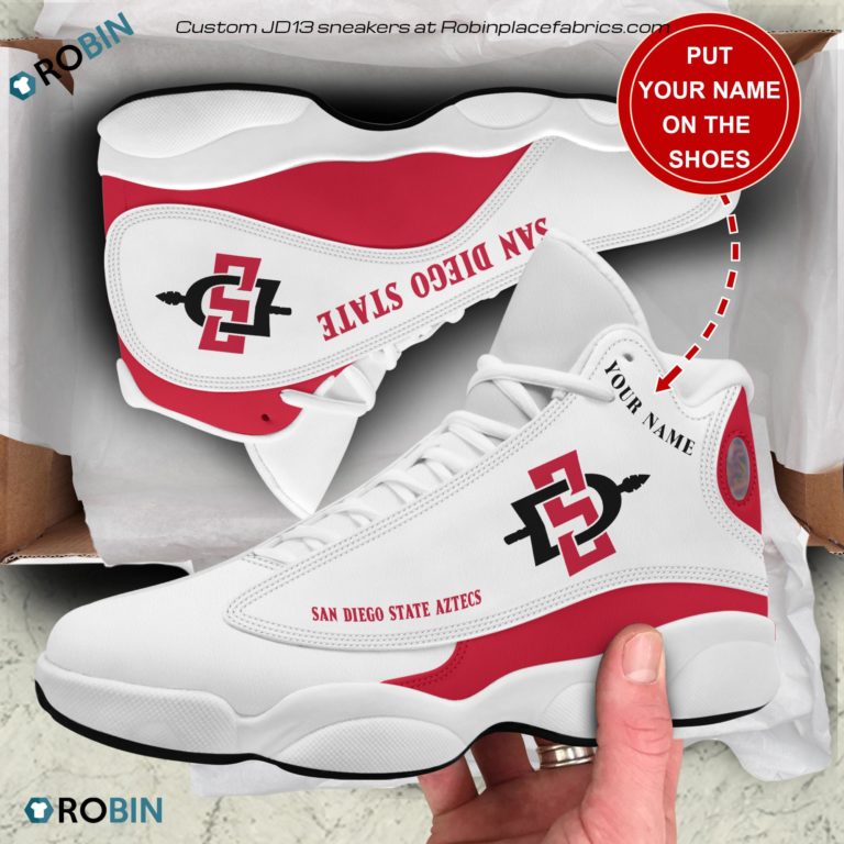 Personalized San Diego State Aztecs Air JD13 Shoes