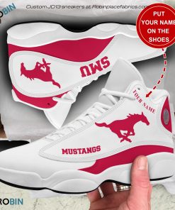 Personalized Smu Mustangs Air JD13 Sneakers