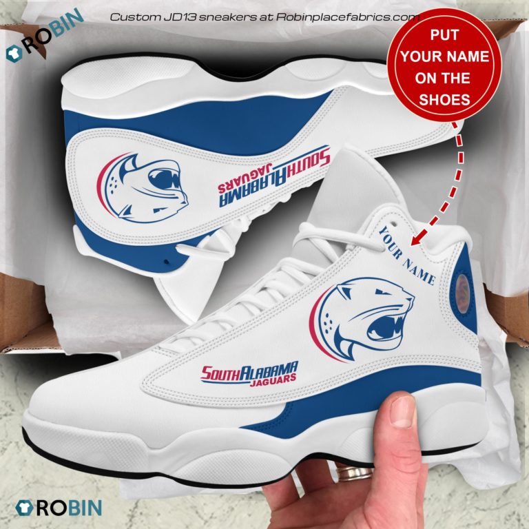 Personalized South Alabama Jaguars Air JD13 Shoes, Custom Sneakers