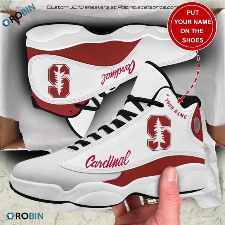 Personalized Stanford Cardinal Air JD13 Shoes, Custom Sneakers