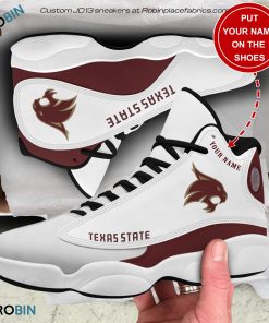 Personalized Texas State Bobcats Air JD13 Shoes, Custom Sneakers