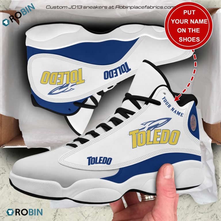 Personalized Toledo Rockets Air JD13 Shoes, Custom Sneakers