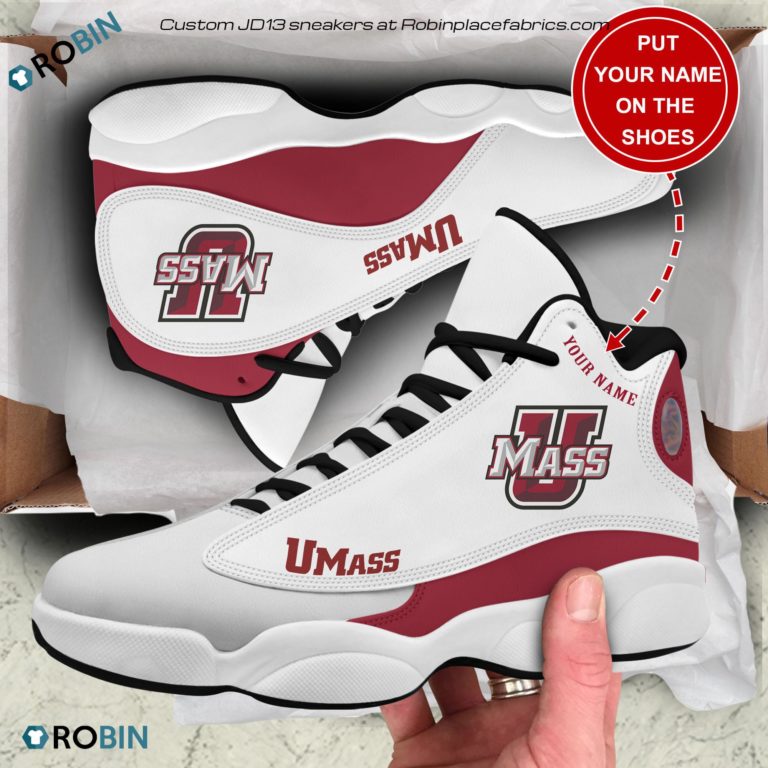 Personalized Umass Minutemen Air JD13 Shoes, Custom Sneakers